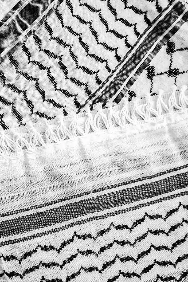 Black and White Hirbawi® Keffiyeh Material