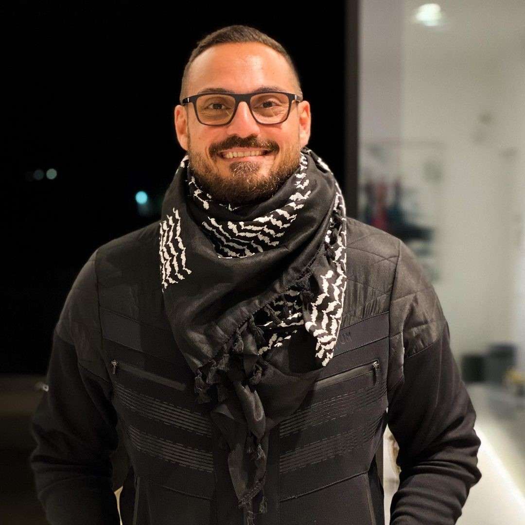 Happy man with Kufiya